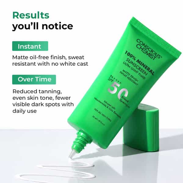 Conscious Chemist 100% Mineral Sunscreen Spf50pa++++ | Uva/Uvb Protection | 50Ml