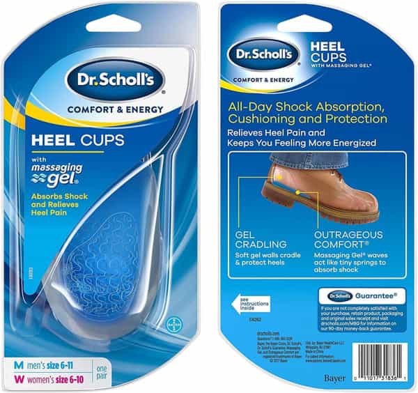 Dr. Scholl Massaging Gel Heel Cups Medium - 1 Pair