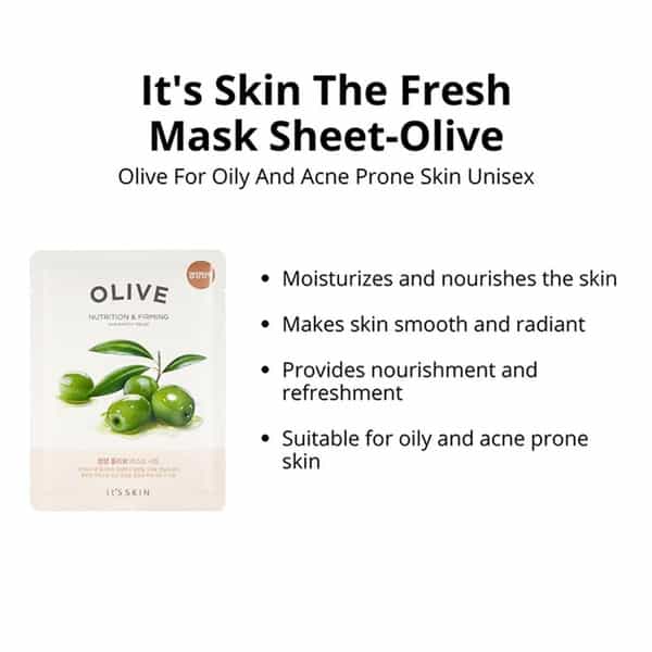 It's Skin The Fresh Mask Sheet - Olive - Pack Of 5