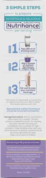 Jubilant Nutrihance Nutritional Formula Help Enhance Health (400G Vanilla Flavour)