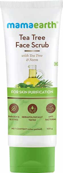 Mamaearth Tea Tree Face Scrub With Tea Tree And Neem For Skin Purification - 100 Gm