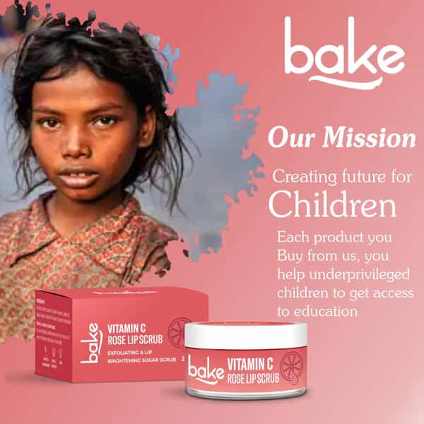 Bake Vitamin C Rose Lip Scrub For Dark Lips | Exfoliates & Hydrates | 25G