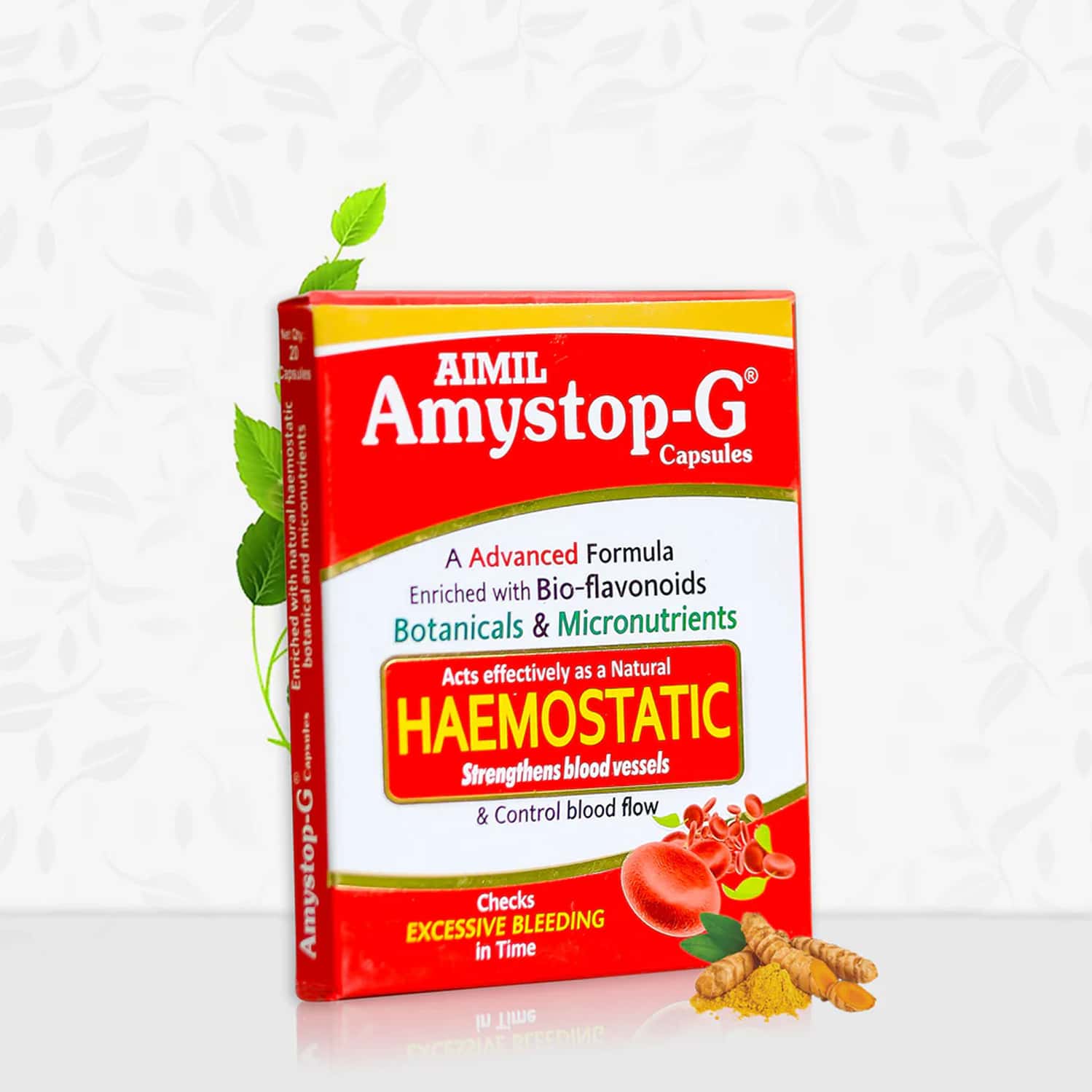 AIMIL AMYSTOP-G CAPSULE 20S | NATURAL HAEMOSTATIC | STRENGTHENS BLOOD VESSELS & CHECKS EXCESSIVE