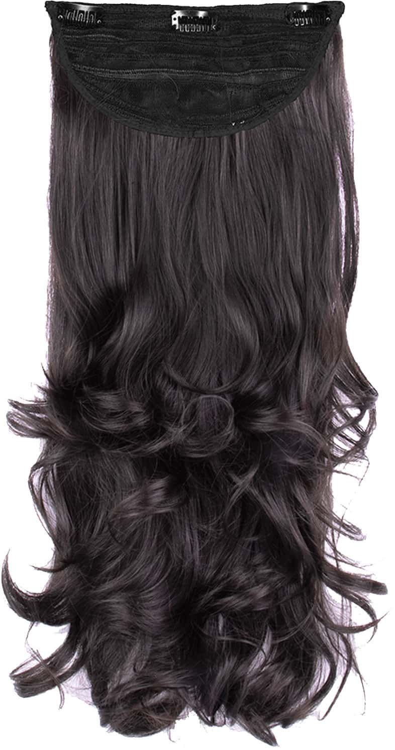 Streak Street Clip-In 24" Out Curl Dark Brown Hair Extensions