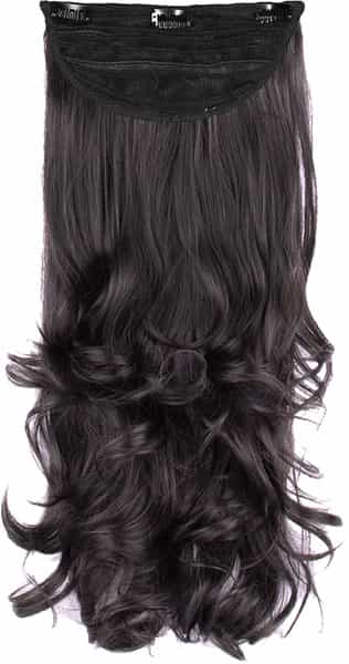 Streak Street Clip-In 24" Out Curl Dark Brown Hair Extensions