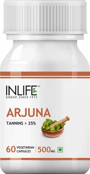 Inlife Arjuna Supplement 500 Mg - 60 Vegetarian Capsules