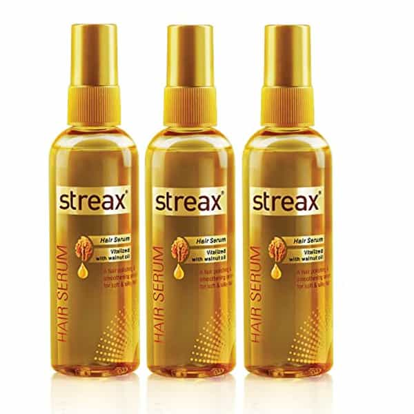 Streax Hair Serum For Women & Men 100Ml Pack Of 3 | Vitalized With Walnut Oil | Silky Hair