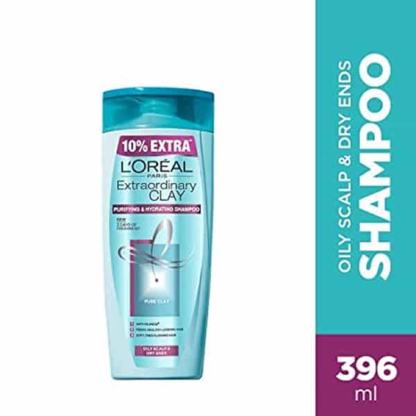 L'oreal Paris Extraordinary Clay Shampoo Bottle Of 396 Ml