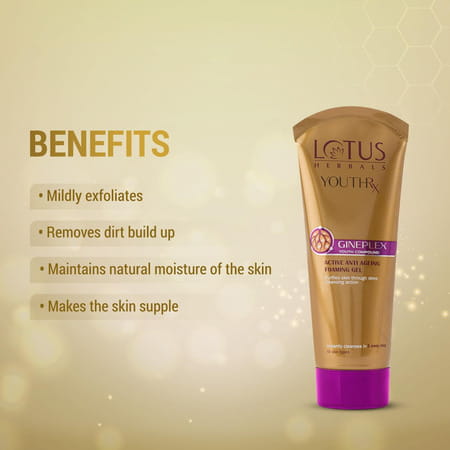 Lotus Herbals Youthrx Active Anti Ageing Foaming Gel Face Wash 50g (Pack Of 2)