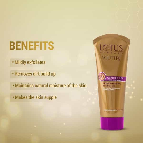 Lotus Herbals Youthrx Active Anti Ageing Foaming Gel Face Wash 50G (Pack Of 2)