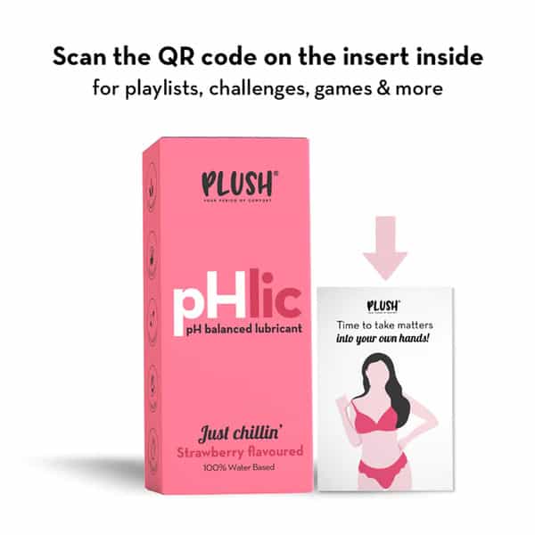 Plush Phlic Lubricant- Strawberry Chill- Water Based + Non Sticky- 50Ml