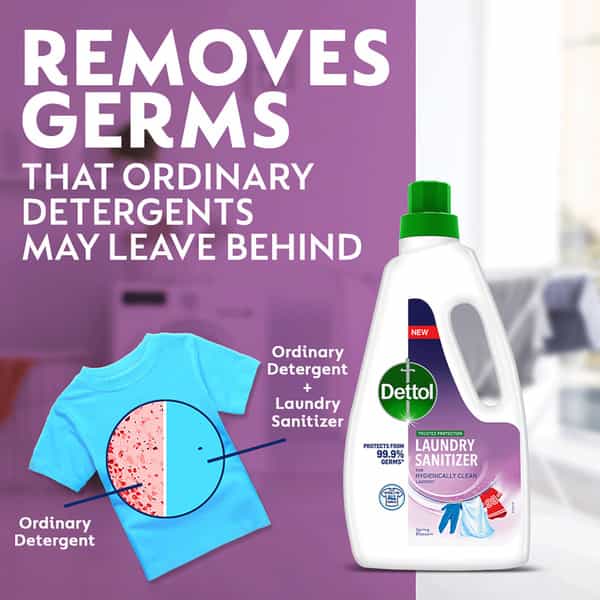 Dettol Laundry Sanitizer - Suitable For All Fabrics (Spring Blossom 960Ml)