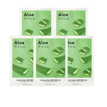 Missha Airy Fit Sheet Mask [Aloe] - Pack Of 5