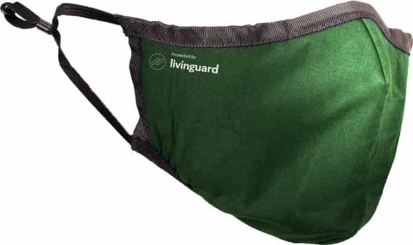 Livinguard Street Mask | 2 Layers |Washable & Reusable | Cotton Face Mask | Medium - Olive