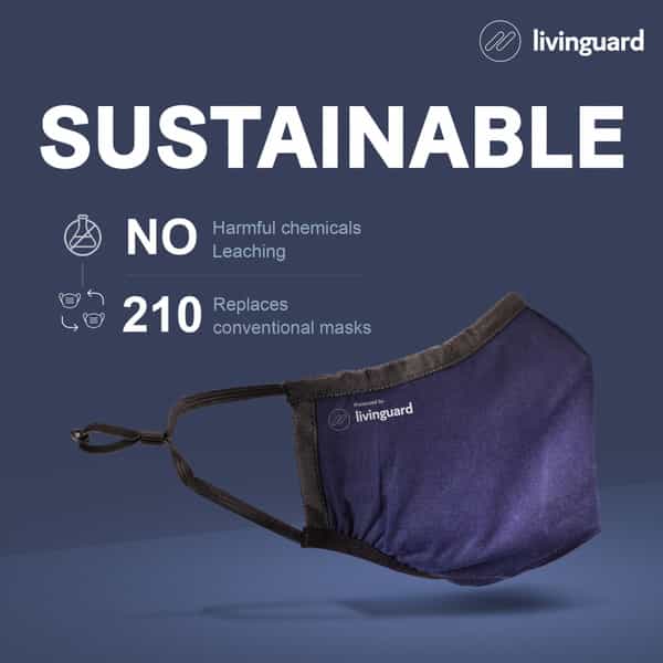 Livinguard Street Mask | 2 Layers |Washable & Reusable | Cotton Face Mask | Medium - Olive