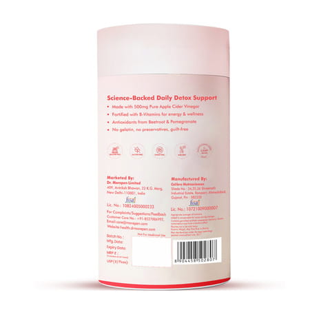 Dr. Morepen Apple Cider Vinegar Gummies With Pomegranate Beetroot Extracts 30 Gummies