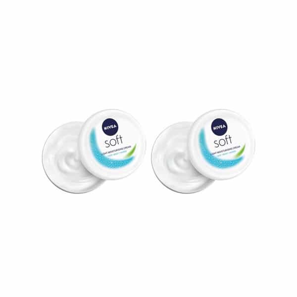 Nivea Set Of 2 Soft Light Moisturizing Non-Sticky Cream With Vitamin E - 300 Ml Each