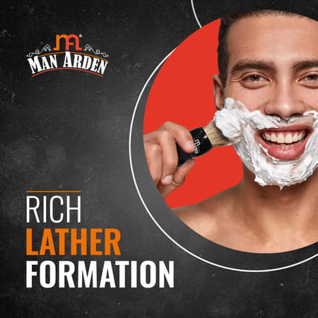 Man Arden Elegant Black Premium Shaving Brush With Ultra Soft&Absorbent Bristles&Long Handle