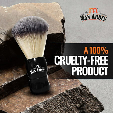Man Arden Elegant Black Premium Shaving Brush With Ultra Soft&Absorbent Bristles&Long Handle