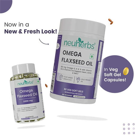 Neuherbs Omega Flaxseed Oil 60 Capsules