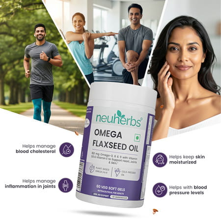 Neuherbs Omega Flaxseed Oil 60 Capsules