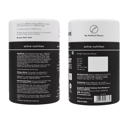 Man Matters 400mg Advanced Himalayan Shilajit Gummies | 75% Fulvic Acid & Ksm 66 Ashwagandha | 60 N