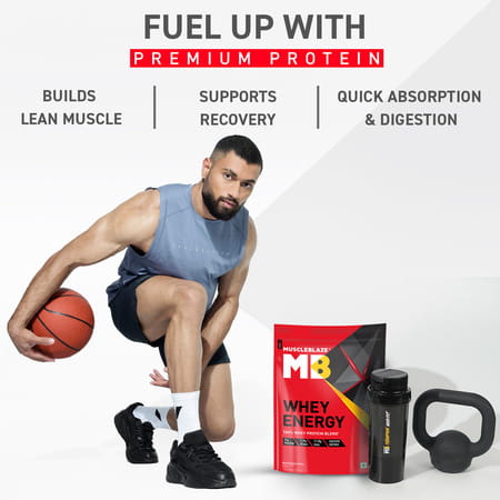 Muscleblaze Whey Energy (Mango Cream | 2kg / 4.4lbs) | 24g Protein | 100% Whey Protein Blend