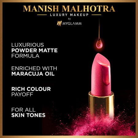 Myglamm Manish Malhotra Beauty Powder Matte Lipstick-Scarlet Seduction