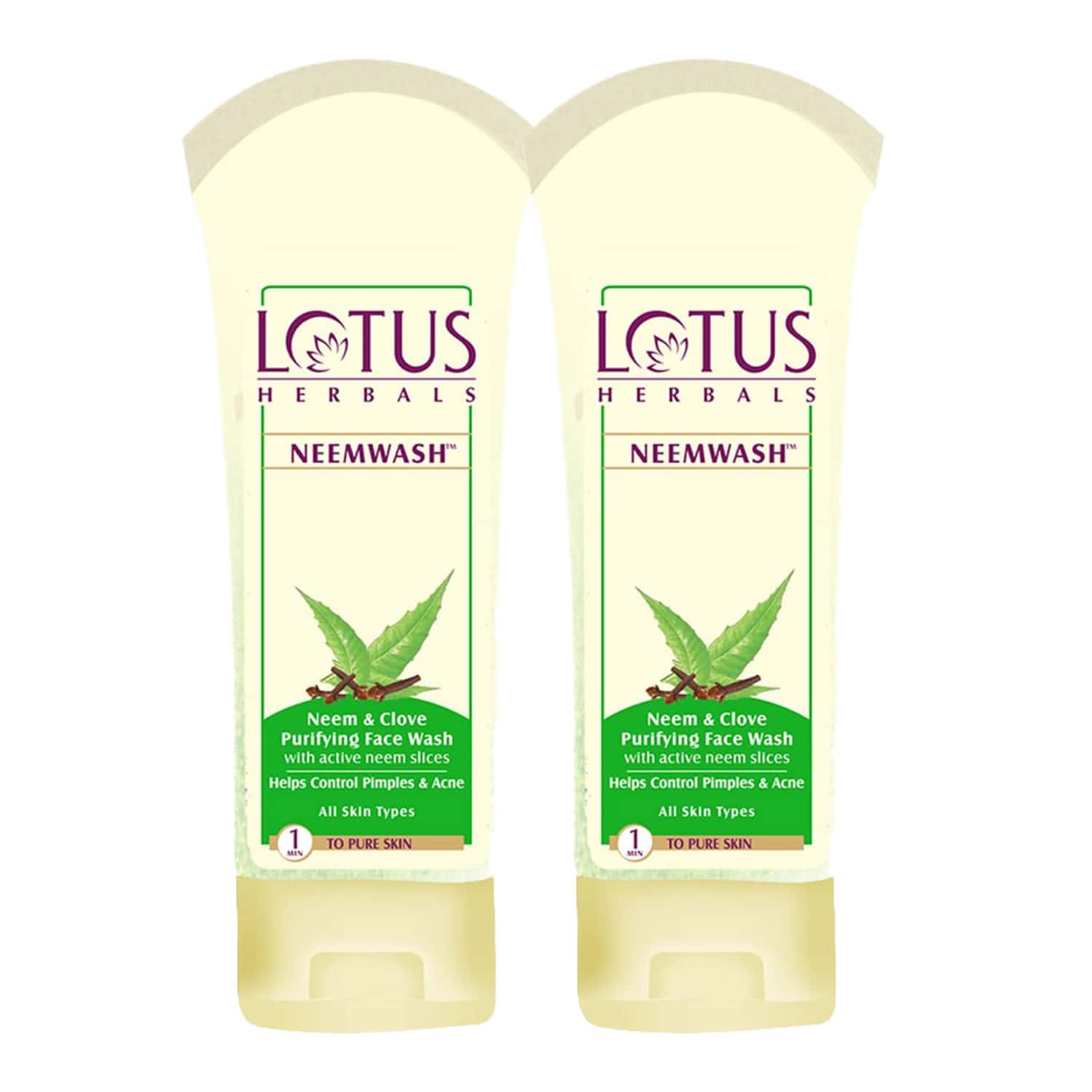 Lotus Herbals Neemwash Neem & Clove Ultra Purifying Face Wash 80g (pack Of 2)