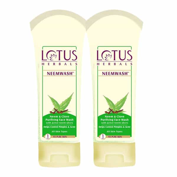 Lotus Herbals Neemwash Neem & Clove Ultra Purifying Face Wash 80G (Pack Of 2)