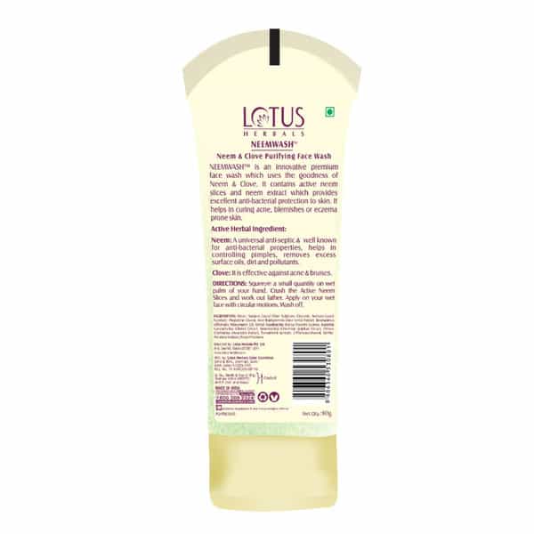 Lotus Herbals Neemwash Neem & Clove Ultra Purifying Face Wash 80G (Pack Of 2)