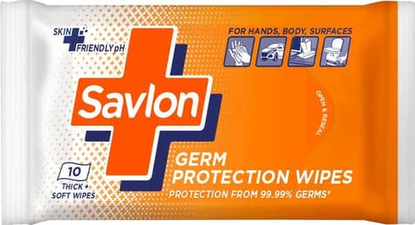 Savlon Germ Protection Wet Wipes Pack Of 10