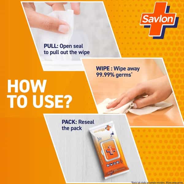 Savlon Germ Protection Wet Wipes Pack Of 10