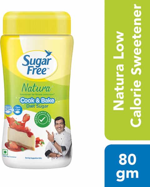Sugar Free Natura Sweetener For Calorie Conscious Cook And Bake Diet Sugar - 80Gm Jar