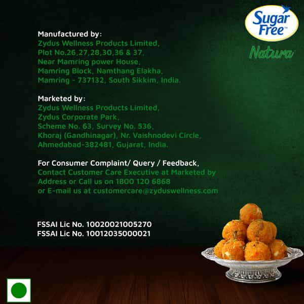 Sugar Free Natura Sweetener For Calorie Conscious Cook And Bake Diet Sugar - 80Gm Jar