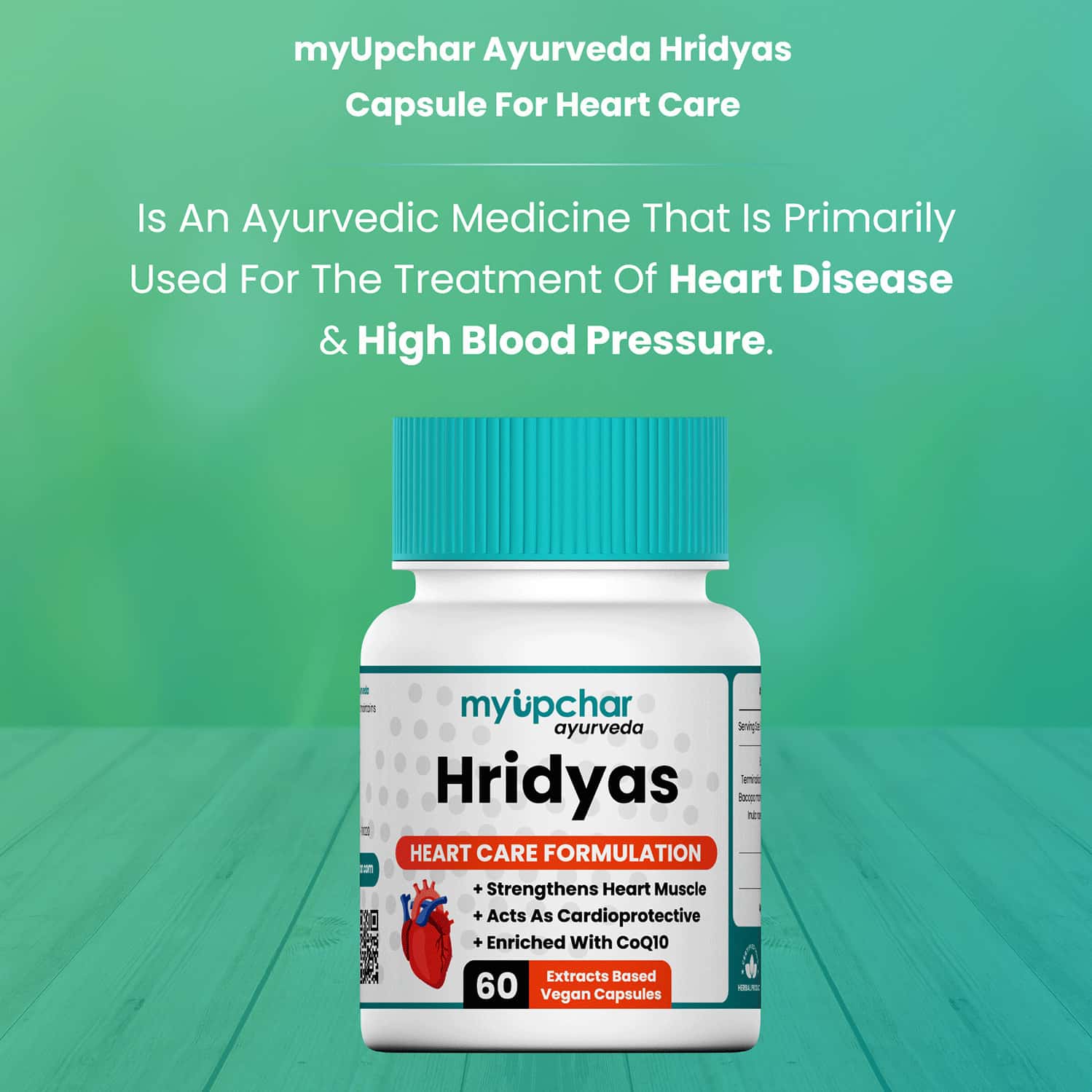 Buy MYUPCHAR AYURVEDA HRIDYAS CAPSULE FOR HEART CARE Online & Get Upto
