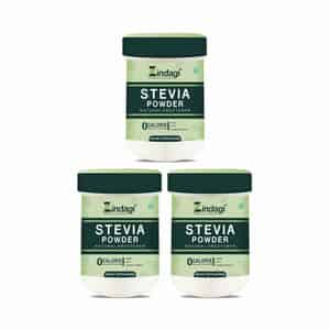 Zindagi Stevia Powder 200gm | Stevia Natural Sugar Powder | Sugar-free Sugar Substitute | Pack Of 3