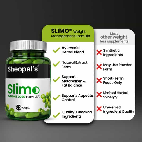 Sheopal's Slimo Weight Loss Belly Fat Reducer|Weight Loss Capsules| Fat Burning Tablet - 60 Cap