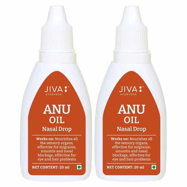 Jiva Anu Oil - Anu Tail Pure Herbs Used Unblocks Nasal Congestion Nasal Drop -20Ml (Pack Of 2)