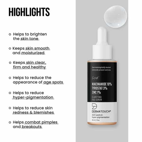 Dermatouch Bye Bye Pigmentation Cream & 10% Niacinamide Clarifying Serum Combo - (Pack Of 2)