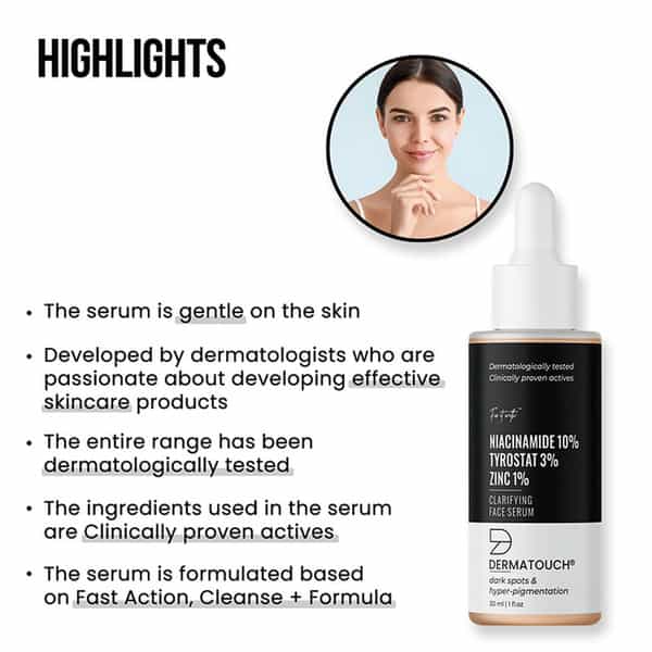 Dermatouch Bye Bye Pigmentation Cream & 10% Niacinamide Clarifying Serum Combo - (Pack Of 2)