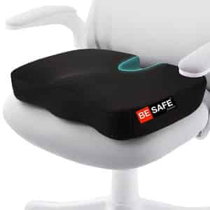 Besafe Forever Ergonomic Coccyx Seat Cushion With Tailbone Cut Out For Car Sitting | Black
