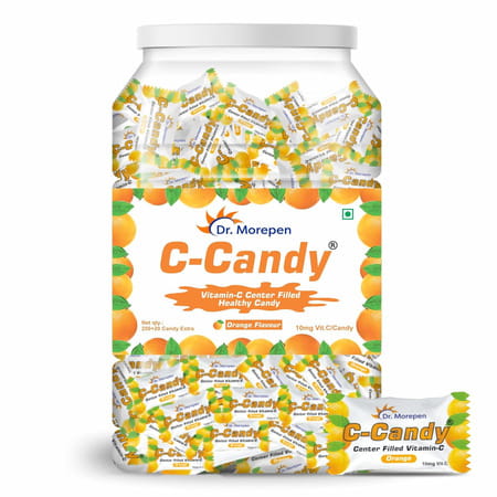 Dr. Morepen Vitamin C-Candy 10mg Vit.C Per Candy Orange Flavored 250 Count