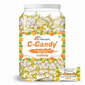 Dr. Morepen Vitamin C-candy | 10mg Vit.c Per Candy | Orange Flavored | Jar 250 Candy