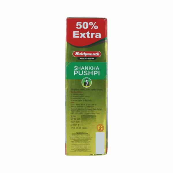 Baidyanath Asli Ayurved Shankha Pushpi | Bottle | 200 Ml | Free 100 Ml