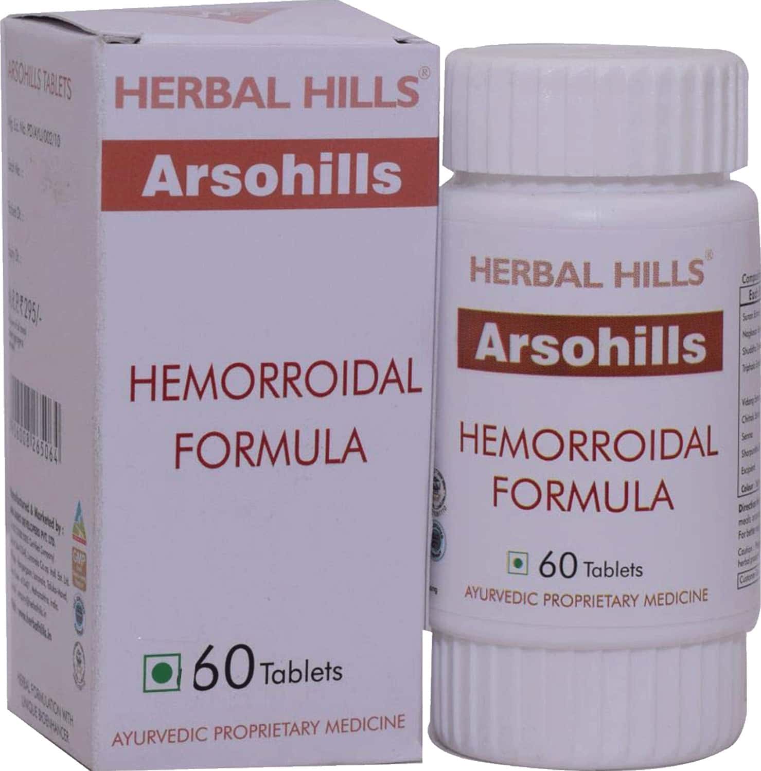 Buy HERBAL HILLS ARSOHILLS TABLETS 60 COUNT PACK OF 2 NATURAL HEMORRHOID MEDICINE Online & Get