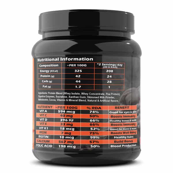 Sos Nutrition Gold Whey Protein Men Herbs Multivitamins Chocolate 2Lbs
