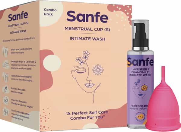 A Perfect Self-Care Combo( Sanfe Small Menstrual Cup+Intimate Wash 100 Ml)