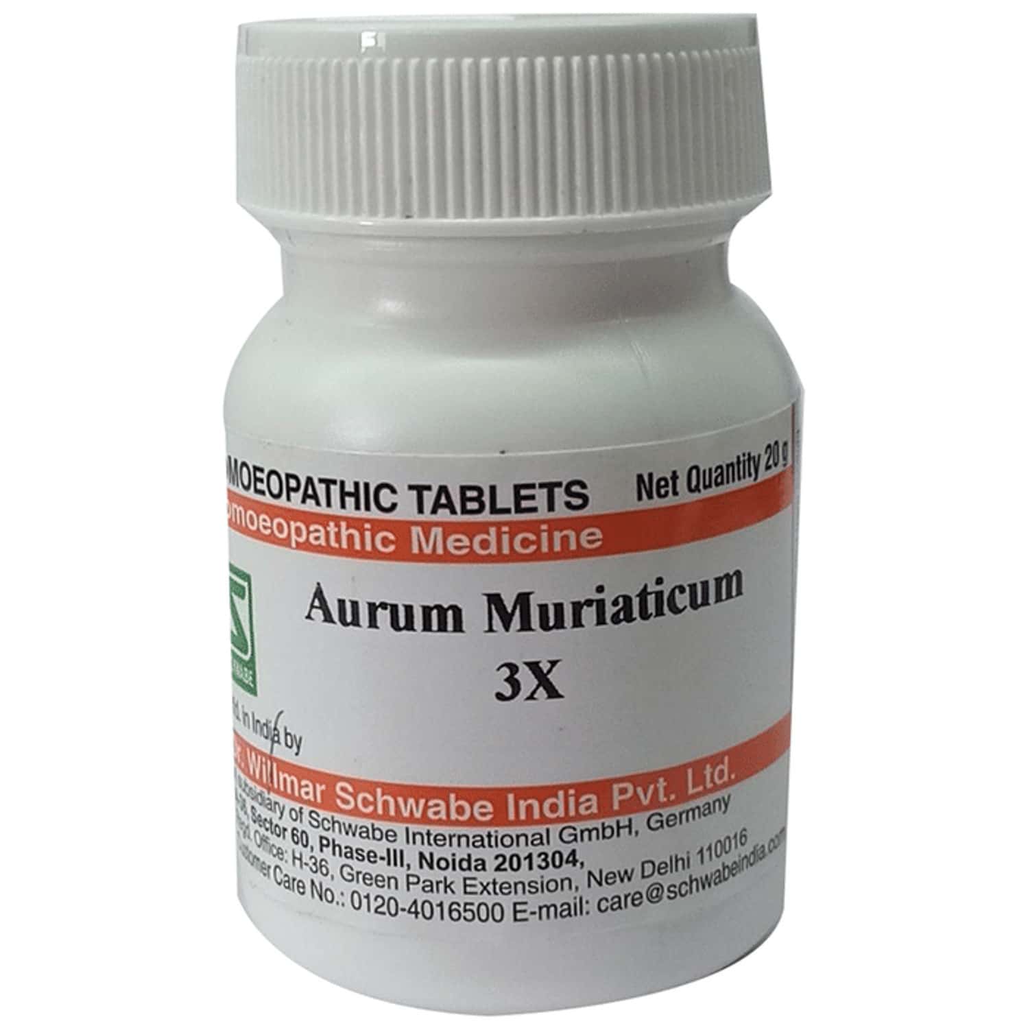 Dr. Willmar Schwabe India Aurum Muriaticum Trituration Tablet 3x 20 No's