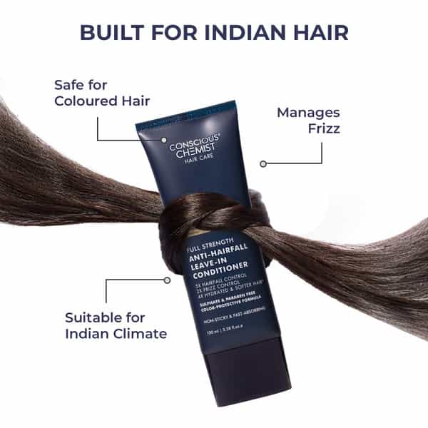 Conscious Chemist Full Strength Anti - Hairfall Leave-In Conditioner | Rosemary & Ceramides | 100Ml